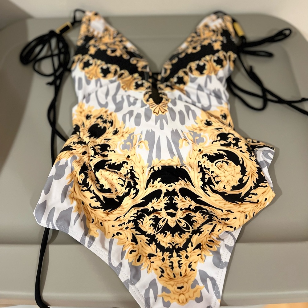 One piece print bathingsuit